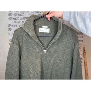 Abercrombie & Fitch | women dark green 1/4 zip pullover